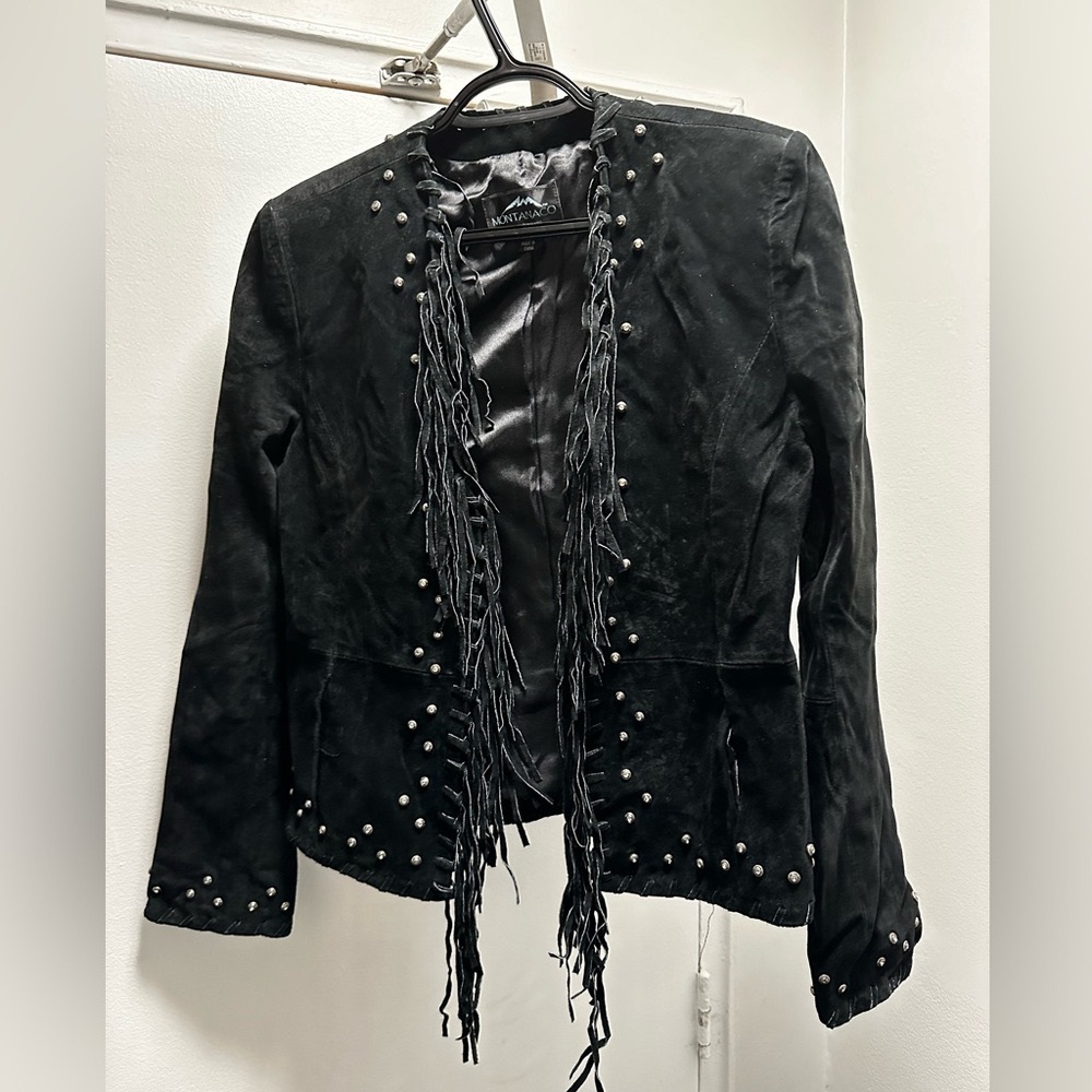 Vintage Black Suede Jacket
